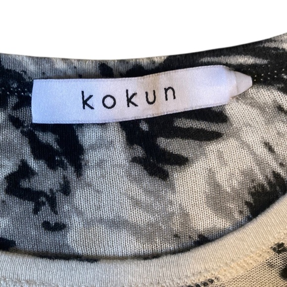 KOKUN NYC Bamboo Cashmere Top Crewneck Long Sleeve Lightweight Granite Pattern - Picture 6 of 8
